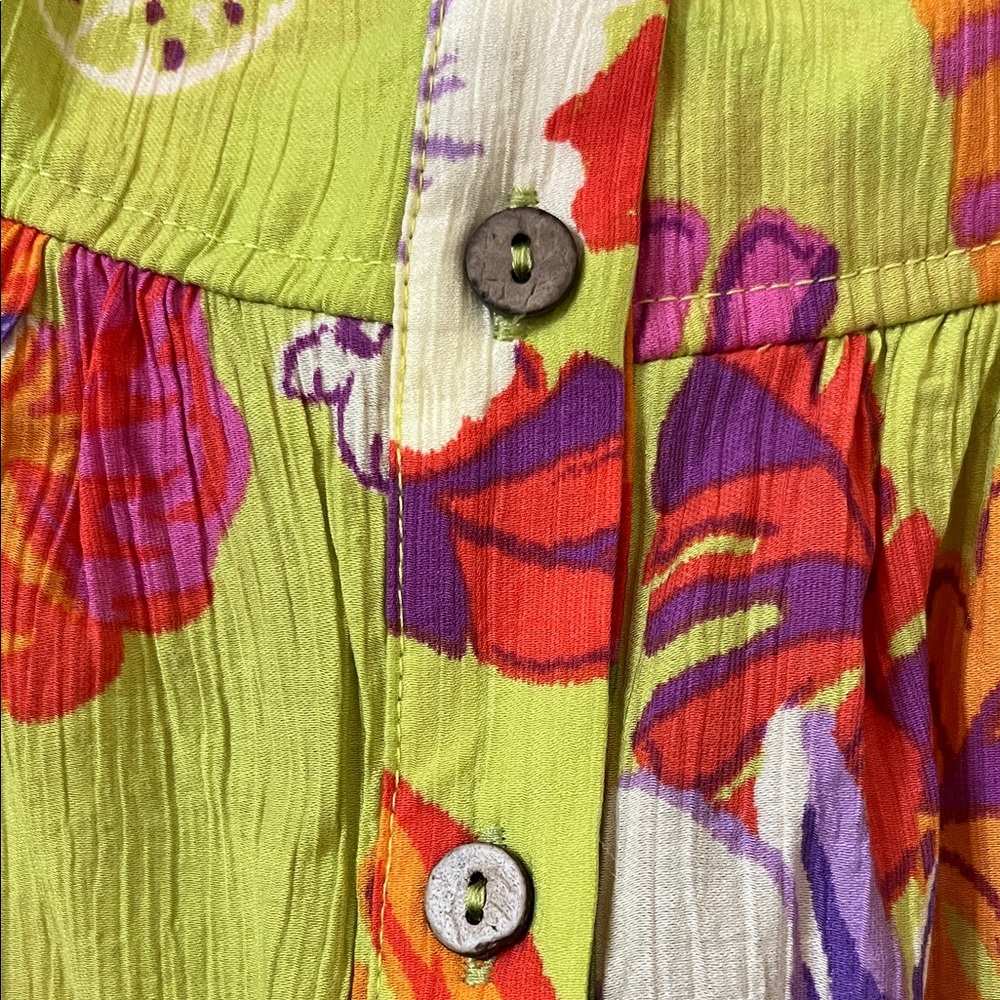 Easel Vibrant Green Floral Blouse - Picture 3 of 11